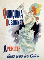 Plakat reklamowy Quinquina Dubonnet - autorstwa Jules Cheret