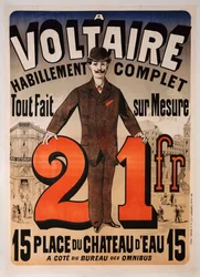 Plakat reklamujący „A Voltaire”, około 1877