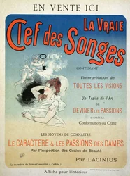 Plakat reklamujący książkę „La Vraie Clef des Songes” Laciniusa, 1892