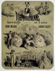 Plakat do opery „Życie paryskie” Jacquesa Offenbacha (1819-1880)