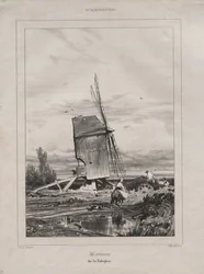Młyn w Sologne, Francja, 1835.