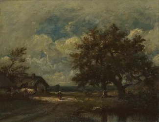 Chata przy drodze, Burzowe niebo, ok. 1900 r. 1860.