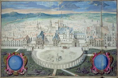 Pałac Książąt Burgundii w Dijon przed renowacją przez Mansart, 1698