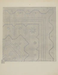 Tkana narzuta z knota świecowego, ok. 1900 r. 1936.