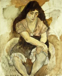 Młoda Kobieta Siedzi; Siedząca młoda dziewczyna, 1921