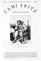 Fritz palący fajkę – Frontispice „Przyjaciela Fritza” Erckmann-Chatrian, il. autorstwa Théophile