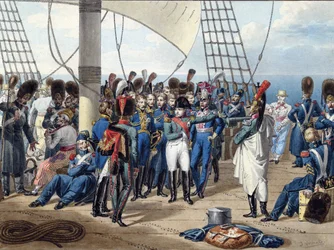 Napoleon powracający z wyspy Elba - Vernet, Jules (1792-1843) - 1815 - Akwarela na papierze - 26,2x34,7 - Kolekcja prywatna