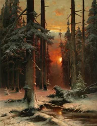 Śnieg w lesie, 1885