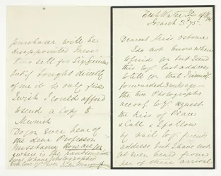 List z autografem, 3 marca 1875 r.