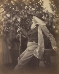 Charles Hay Cameron, Esq., w swoim ogrodzie w Freshwater, 1865-67.