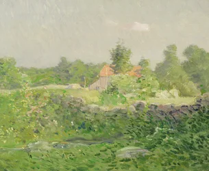 Krajobraz i gospodarstwo rolne, ok.1895 (olej na płótnie)