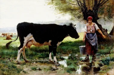 Dojarka z krową,