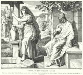 Chrystus i Kobieta z Samarii (rycina)