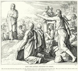 Jan Chrzciciel świadczy o Chrystusie (rycina)