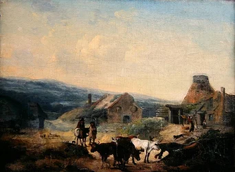 Romantyczna scena wiejska
