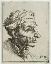 Mała groteskowa głowa