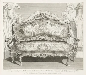 Sofa wykonana dla hrabiego Bielińskiego wielkiego mistrza Korony Polskiej w 1735 r.; Sofa wykonana dla hrabiego Bielińskiego w 1735 r., 4. płyta