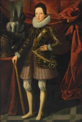 Portret młodego Ferdynanda II Medyceusza (1610-1670), wielkiego księcia Toskanii, w zbroi