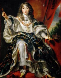 Ludwik XIV, król Francji 1638-1715 w szatach koronacyjnych
