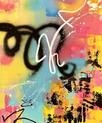 Kolorowe abstrakcyjne graffiti
