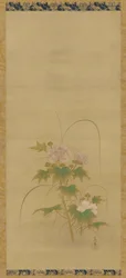 Hibiskusowa część zestawu, okres Edo, połowa XVII-początek XVIII wieku.