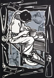 Potter, 1998 (linoryt na papierze)