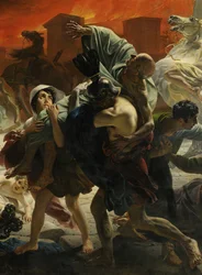 Fragment Ostatniego dnia Pompejów (autor Karl Bryullov, 1833, Muzeum Rosyjskie)