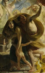 Fragment Ostatniego dnia Pompejów (autor Karl Bryullov, 1833, Muzeum Rosyjskie)