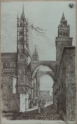 „Widok katedry w Palermo”