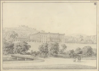 Kressendorf (Krzeszowice) koło Krakowa. Zamek. Widok perspektywiczny