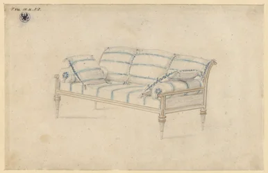 Poczdam-Sanssouci. Pałac Charlottenhof. Sofa