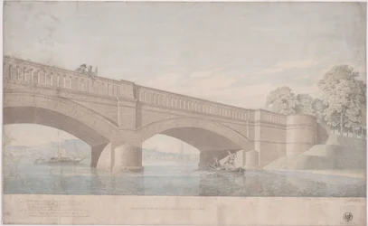 Poczdam. Most Glienicke. Widok perspektywiczny