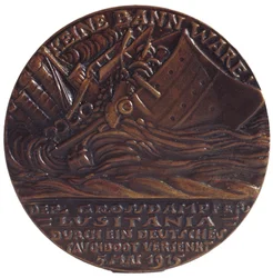 Medal upamiętniający storpedowanie liniowca "Lusitania", 7 maja