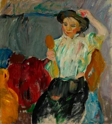 Duński: Dama z ręcznym lustrem Dama z ręcznym lustrem