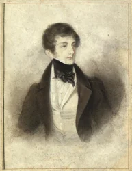 Portret pianisty i kompozytora Zygmunta Thalberga 1812-1871 , 1829.