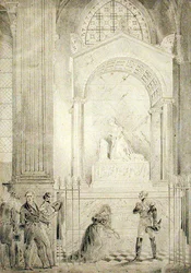 Pomnik nagrobny cesarzowej Józefiny (1763-1814) w kościele św. Piotra i Pawła, Rueil-Malmaison (ołówek na papierze)