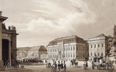 Unter Den Linden, Berlin, ok. 1840 (akwarela)