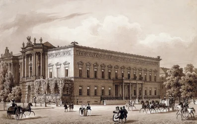 Unter Den Linden, Berlin, ok. 1840 (akwarela)