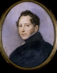 Portret artysty Sylwestra Szczedrina (Sylwestra Szczedrina) (1791-1830) (Portret artysty S. Szczedrina). Praca Karla Pavlovicha Briullova (Briullov) (1799-1852), akwarela na papierze