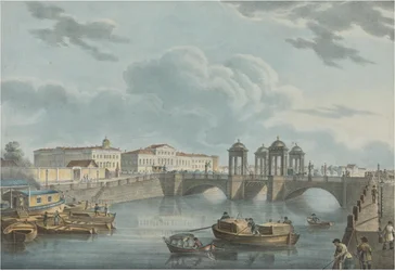 Widok Fontanki na moście Obuchowa, 1823