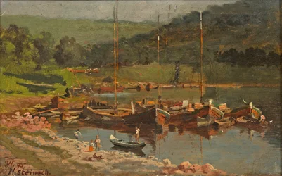 Karl Weysser - Statki w Neckarsteinach, 1893 r.