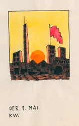 1 maja, ok. 1919 (akwarela)