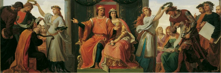 Leopold Chwalebny jako mecenas sztuki i nauki, ok. 1860 (olej na płótnie)