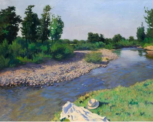 Ruisseau II - Strumień II, Ferenczy, Karoly (1862-1917). olej na płótnie
