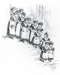 Dzieci charytatywne, ok.1880 (grafika)
