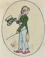 Ilustracja na walentynki, 1914 (toaleta na papierze)