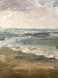Ditch Plains, 2018 (olej na płótnie)