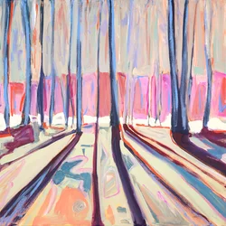 Mirrored Woods, 2022 (akryl na płótnie)
