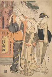 Trzy kobiety u podnóża sosny, ca. 1790.