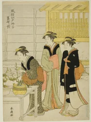 Yagenbori, z serii Te „Fashio na be-san ds of Edo (w tym Edo Sunako)”
